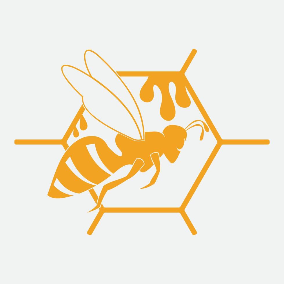 bee logo illustrations design icon vector