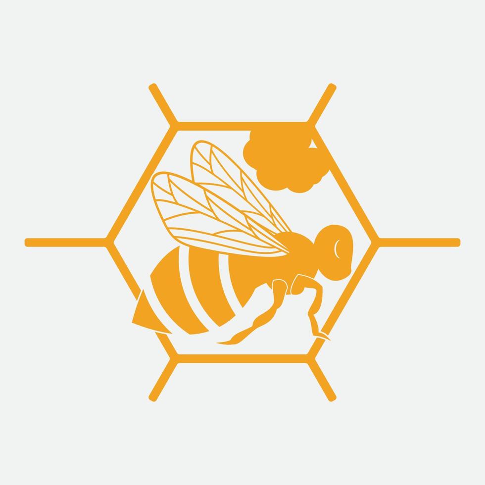 bee logo illustrations design icon vector