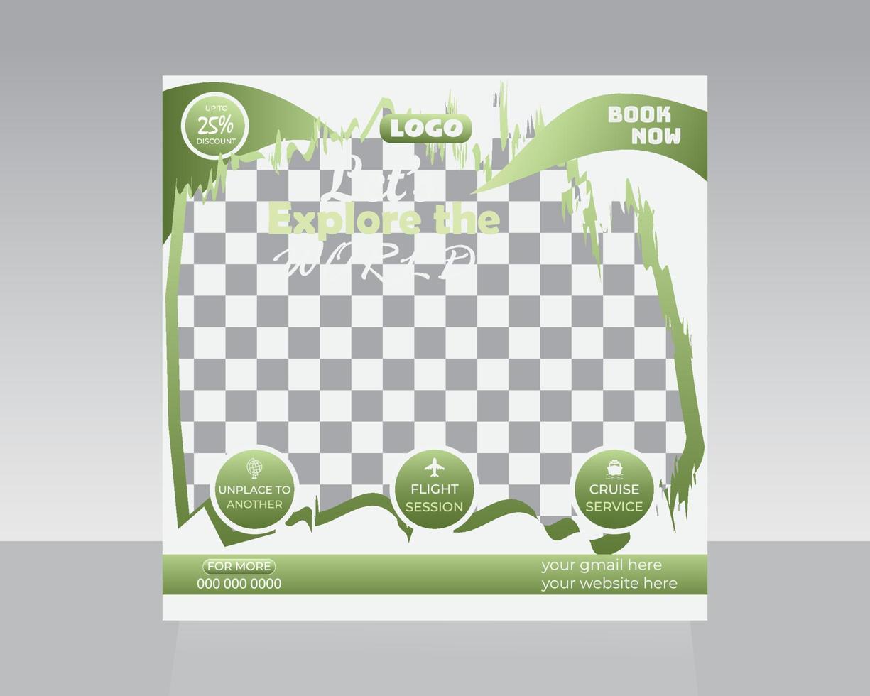 Trendy Social Media Post Template vector