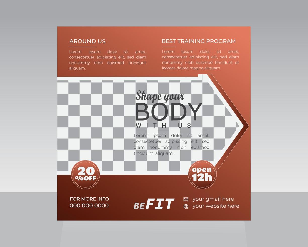 Trendy Social Media Post Template vector