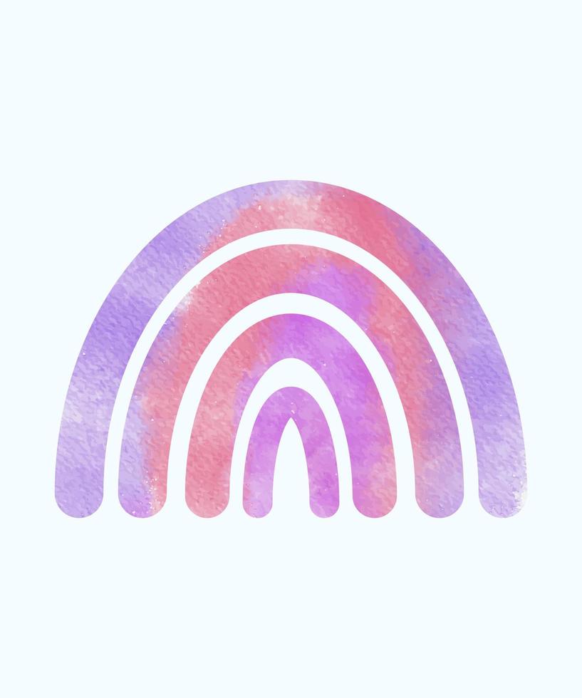 watercolor boho rainbow vector