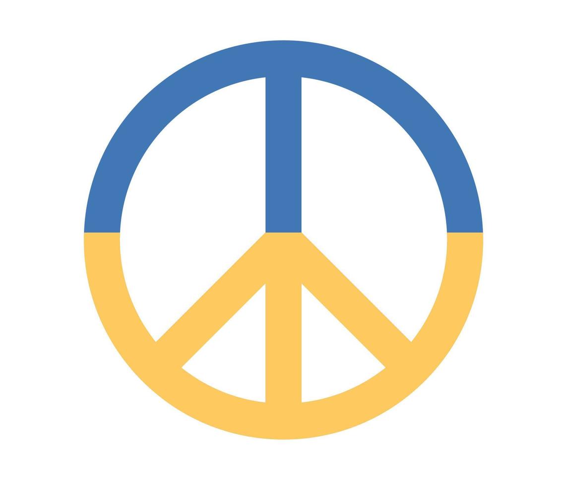 Ucrania paz símbolo icono. permanecer con Ucrania. salvar Ucrania concepto. vector plano ilustración