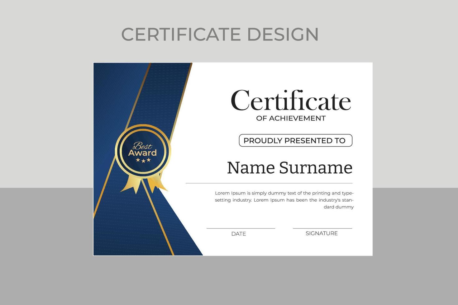 Modern Certificate Template vector