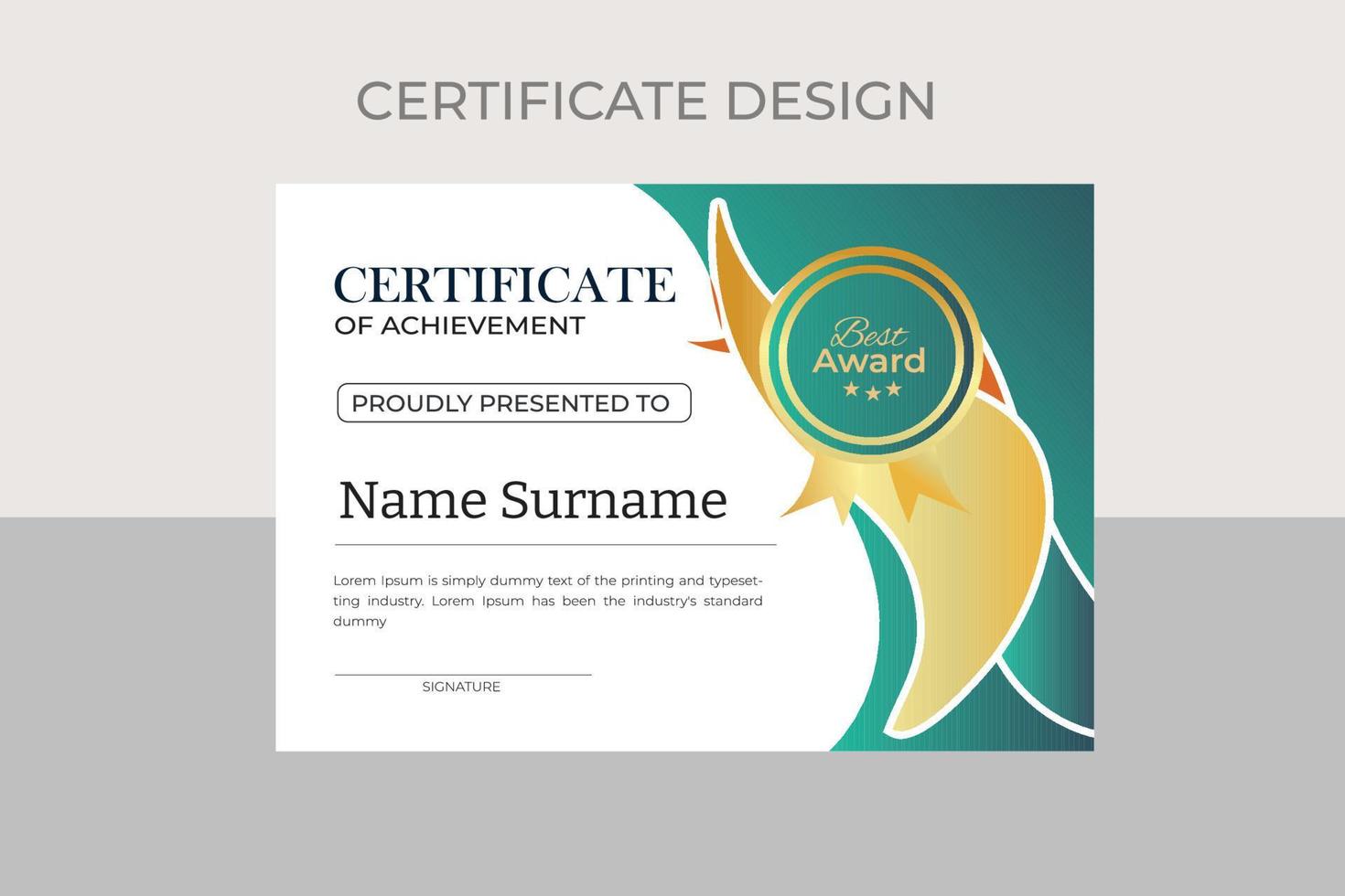 Modern Certificate Template vector