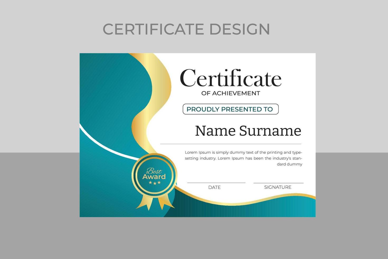 Modern Certificate Template vector
