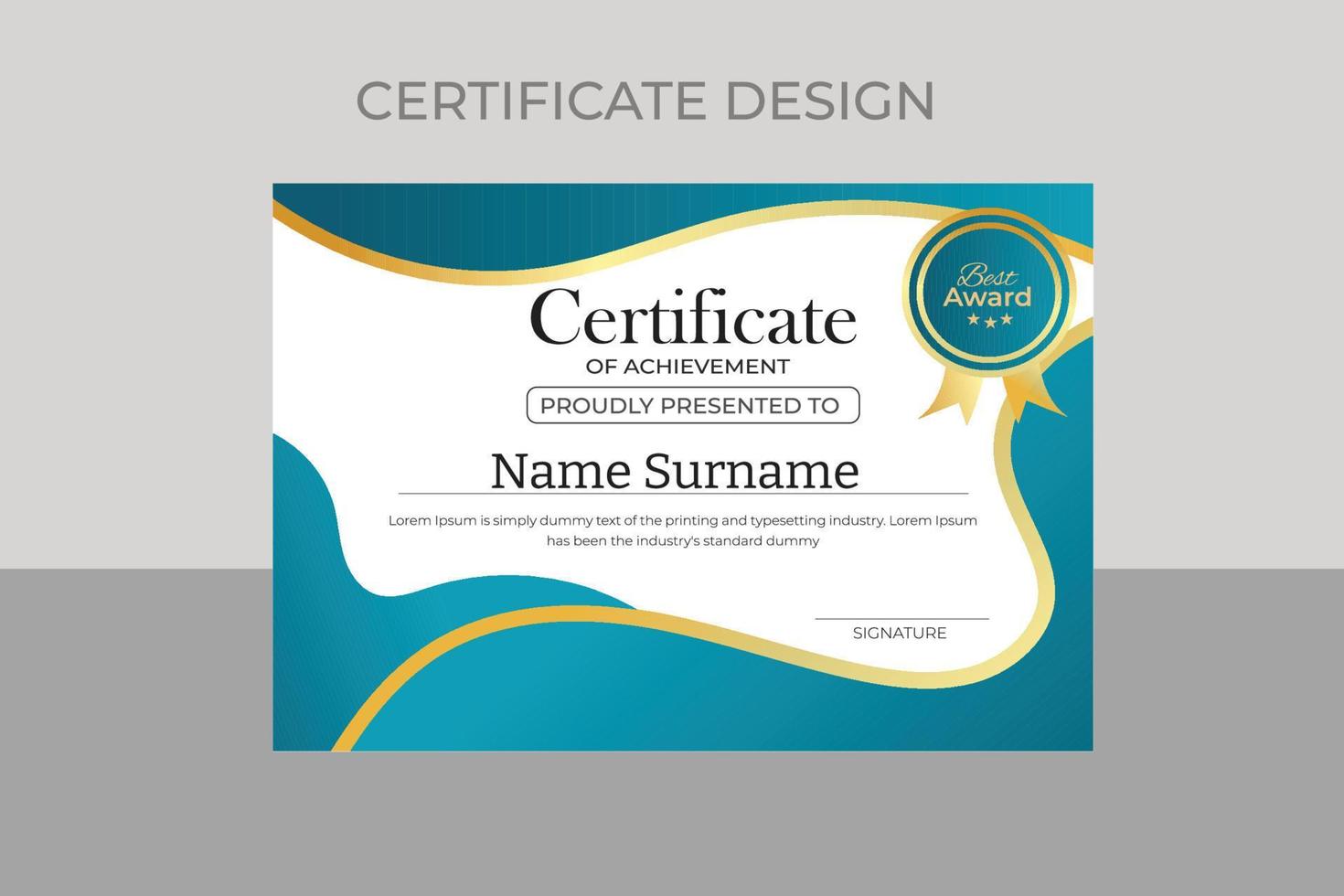 Modern Certificate Template vector