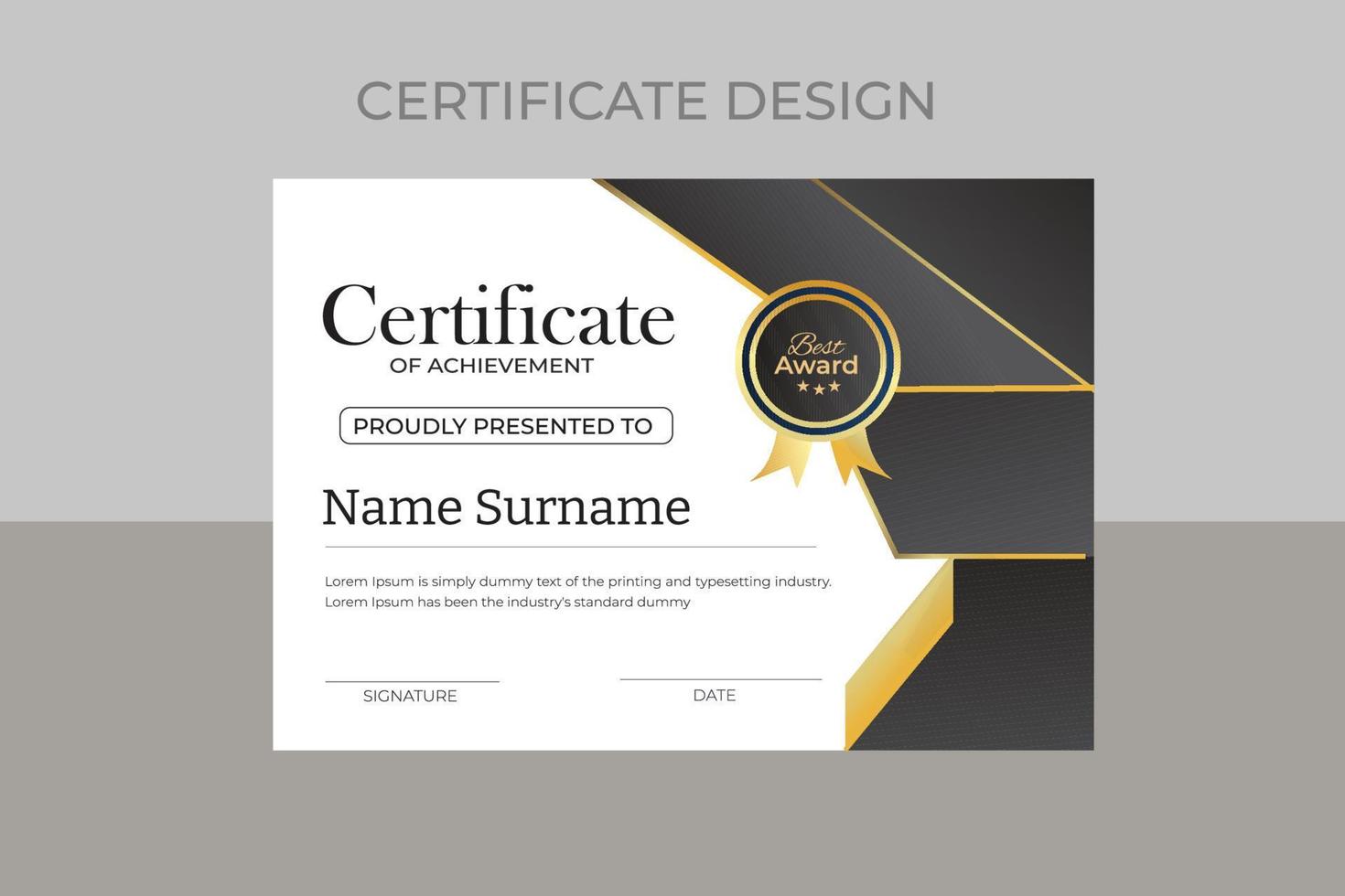 Modern Certificate Template vector