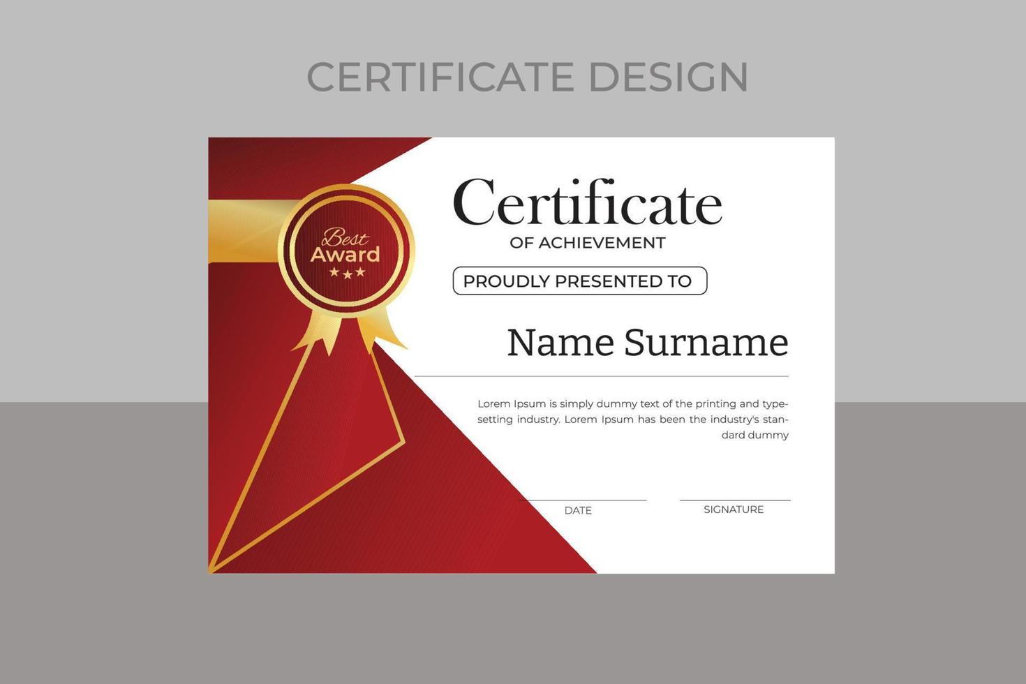 Modern Certificate Template vector