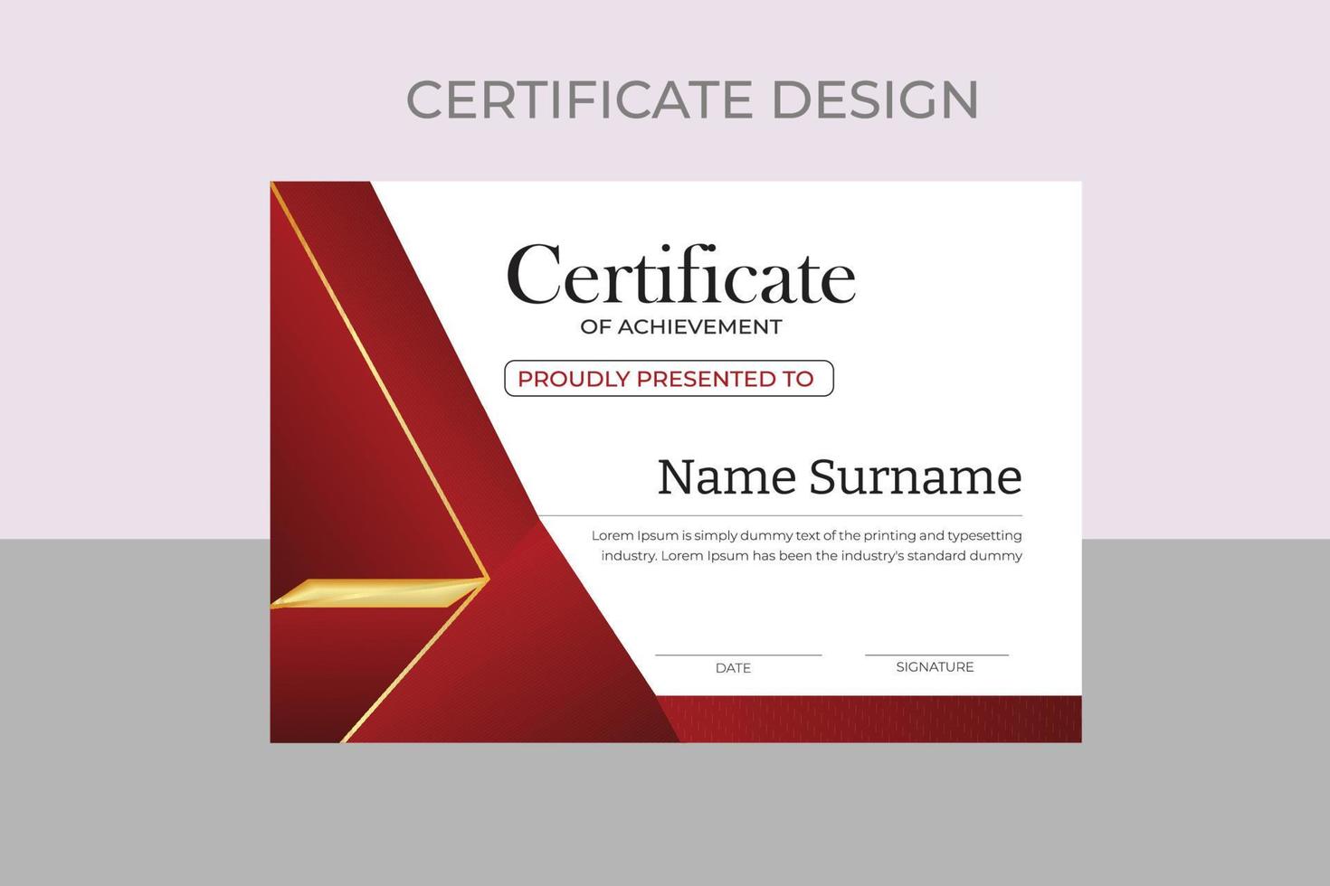 Modern Certificate Template vector