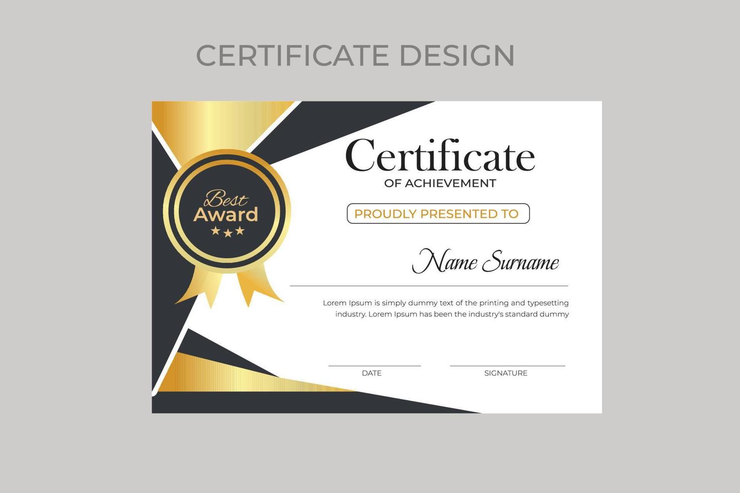 Modern Certificate Template vector