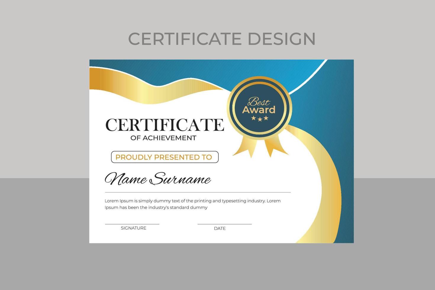 Modern Certificate Template vector