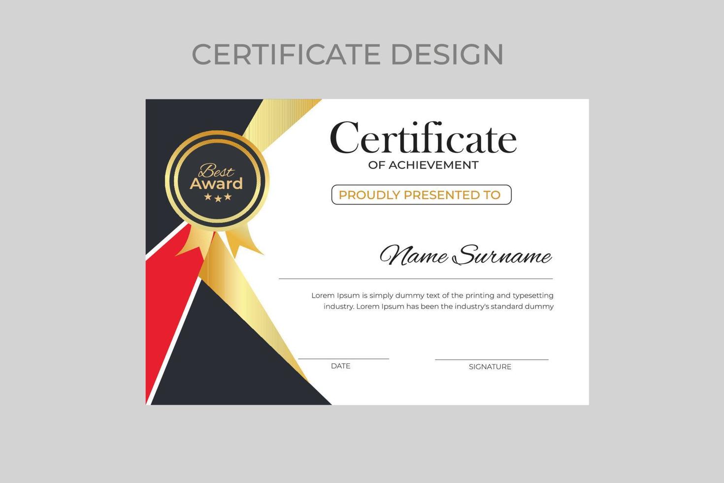 Modern Certificate Template vector