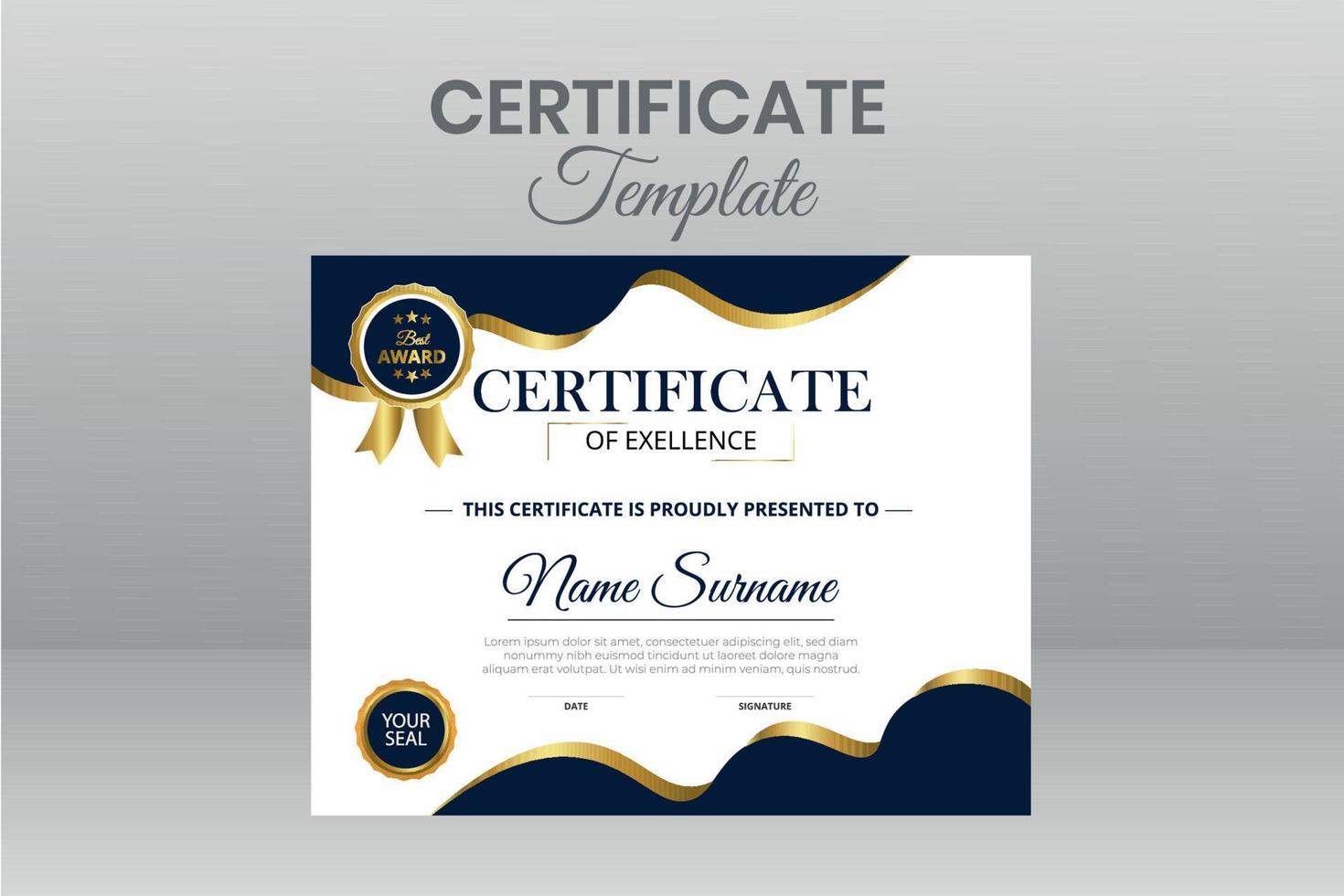 Modern Certificate Template vector