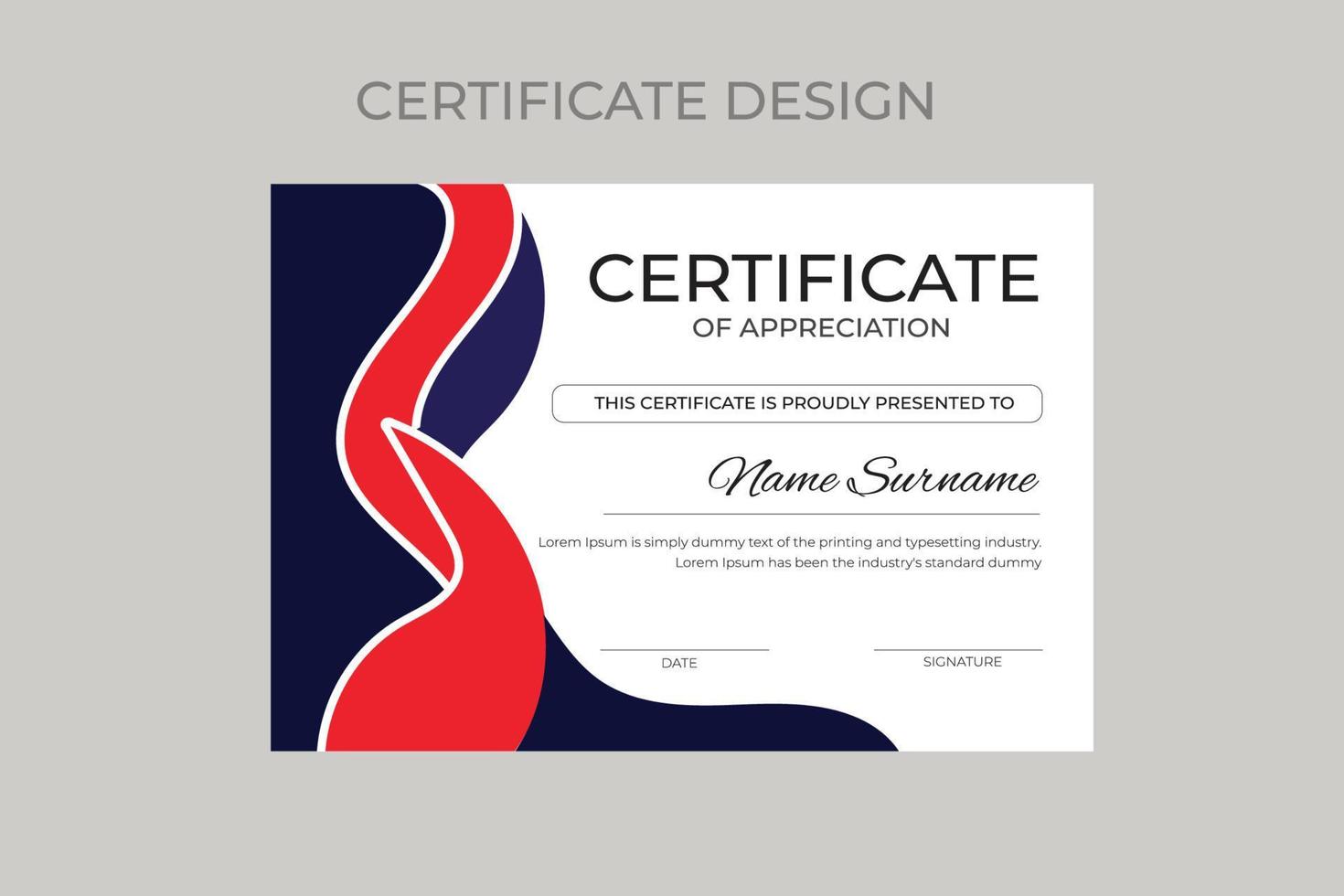 Modern Certificate Template vector