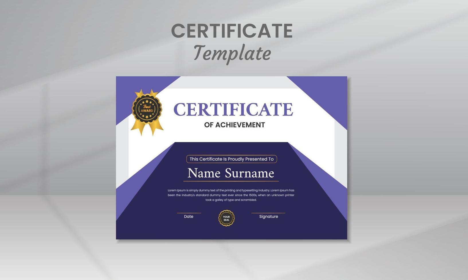 Modern Certificate Template vector