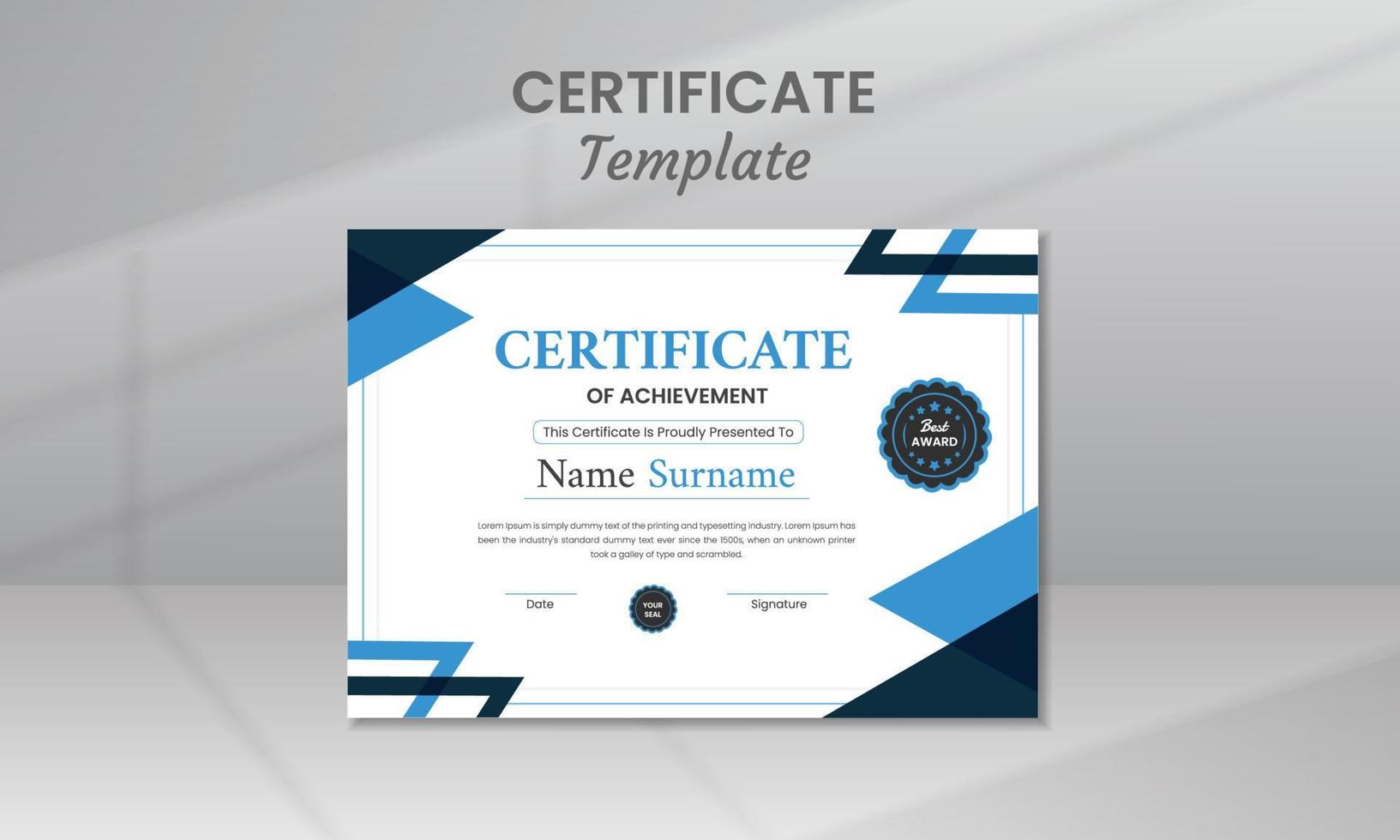 Modern Certificate Template vector