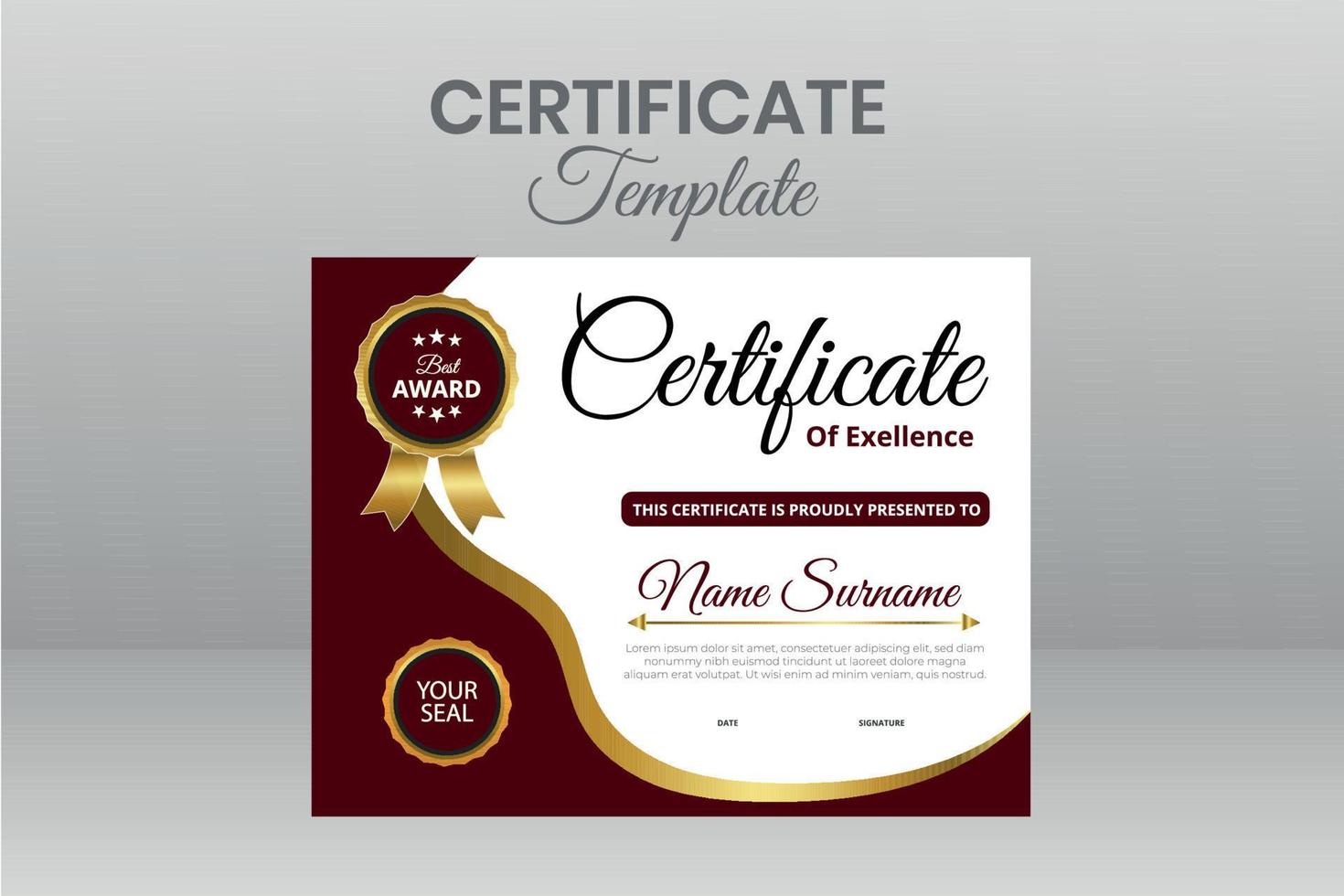 Modern Certificate Template vector