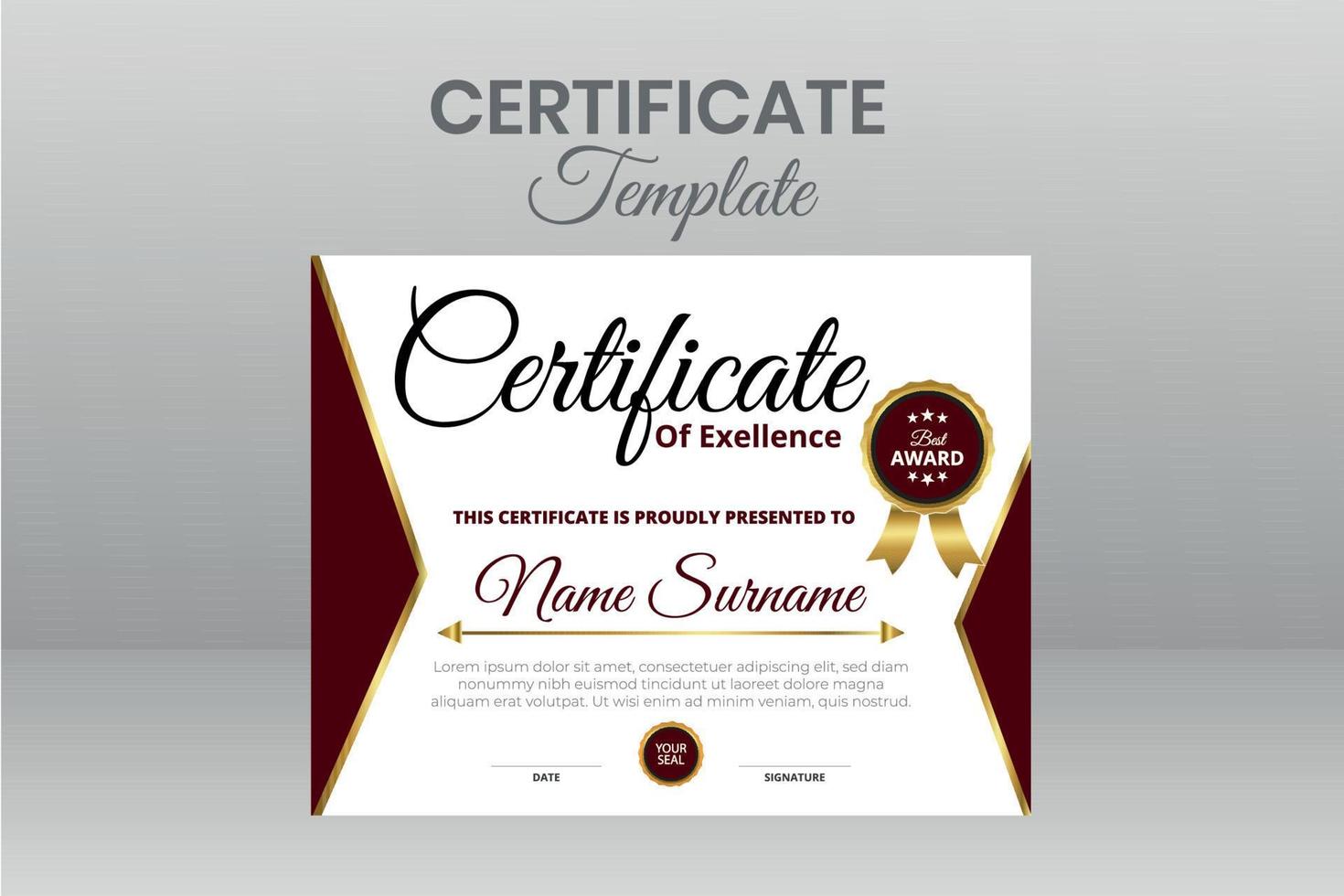 Modern Certificate Template vector