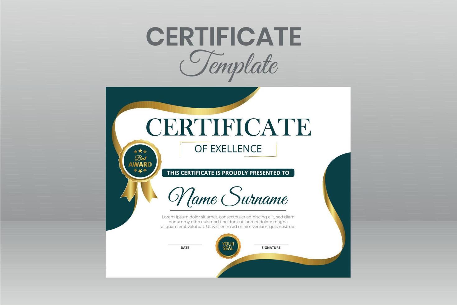 Modern Certificate Template vector