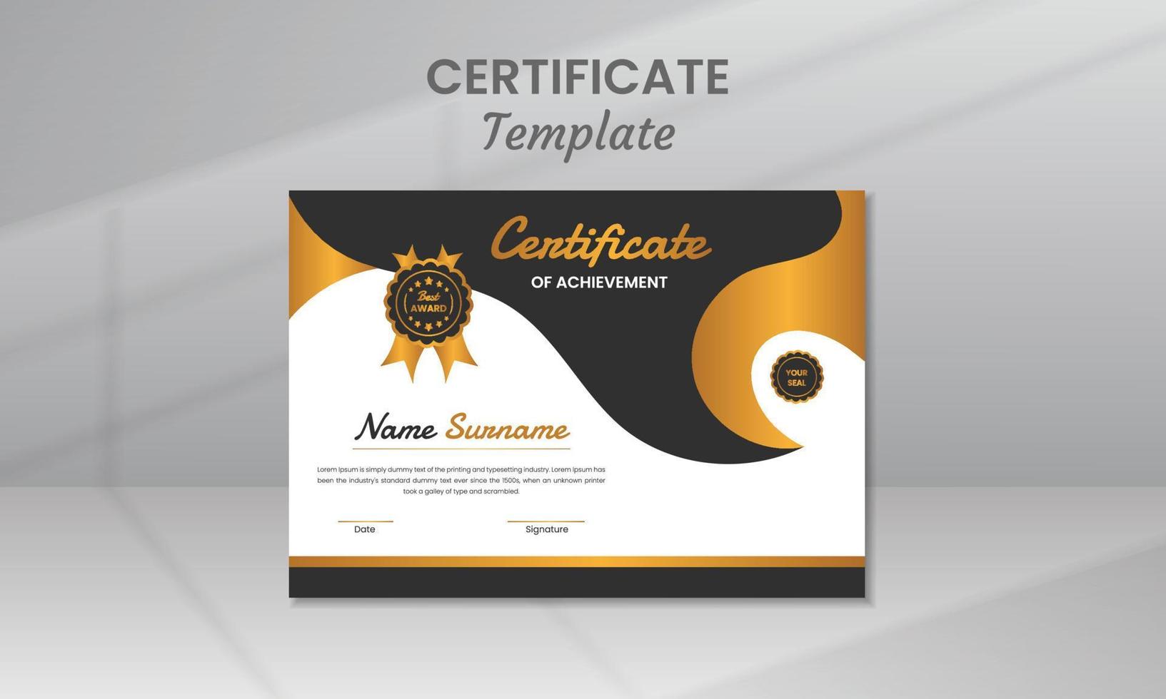 Modern Certificate Template vector
