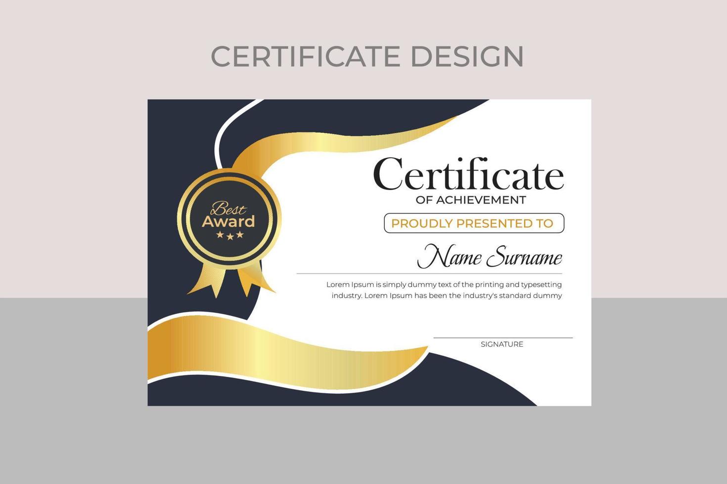 Modern Certificate Template vector