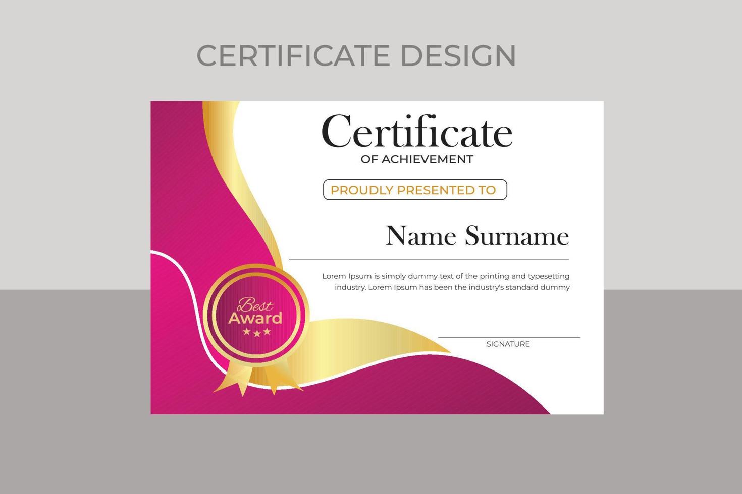 Modern Certificate Template vector