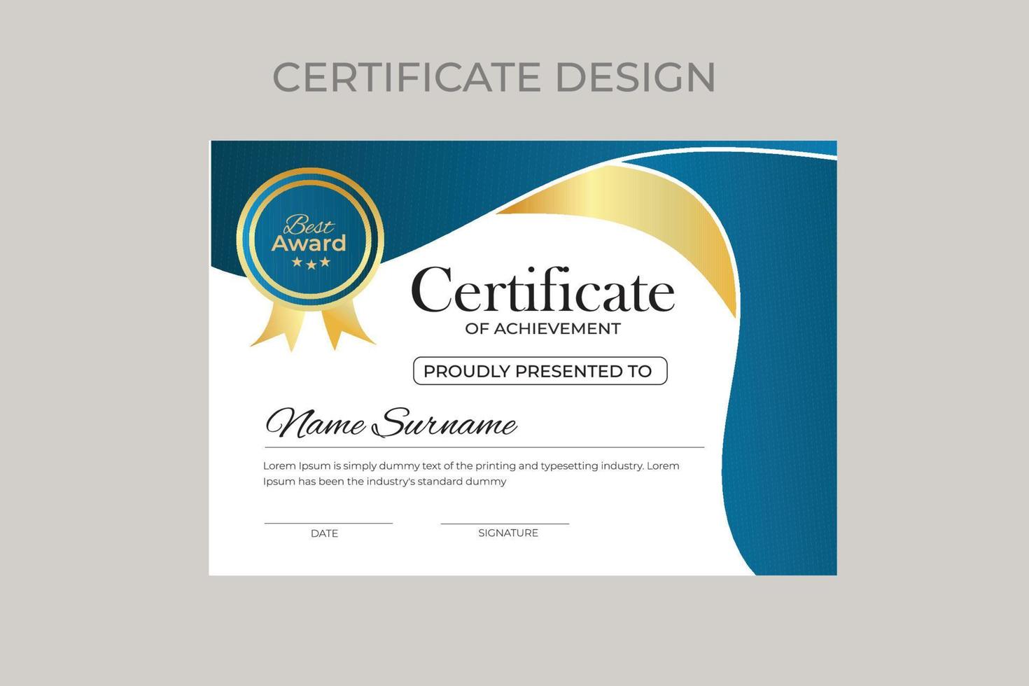 Modern Certificate Template vector