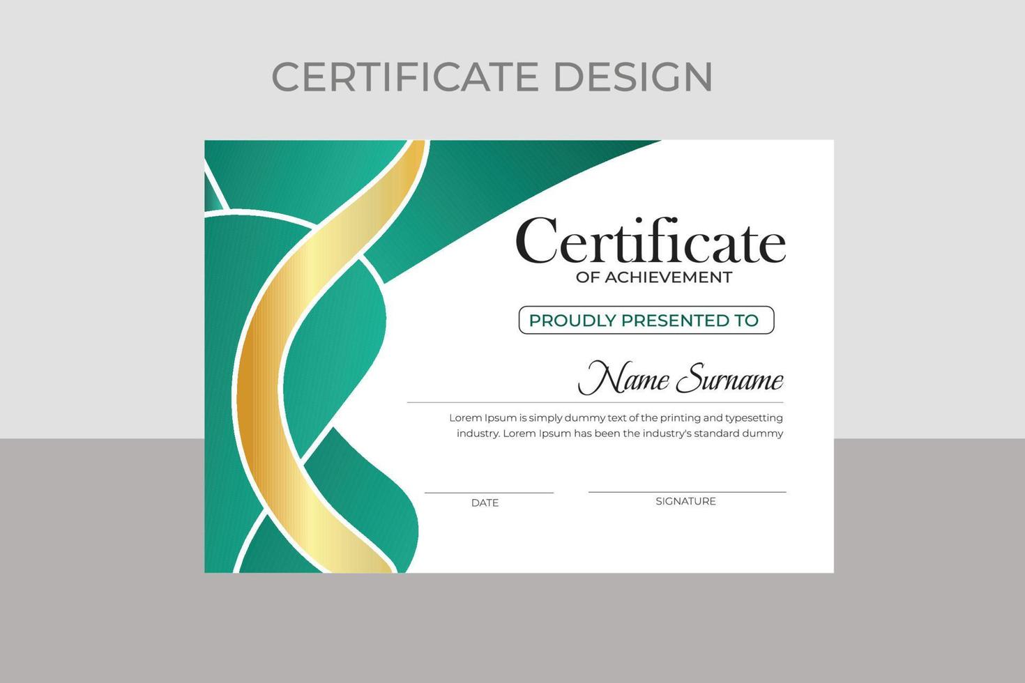 Modern Certificate Template vector