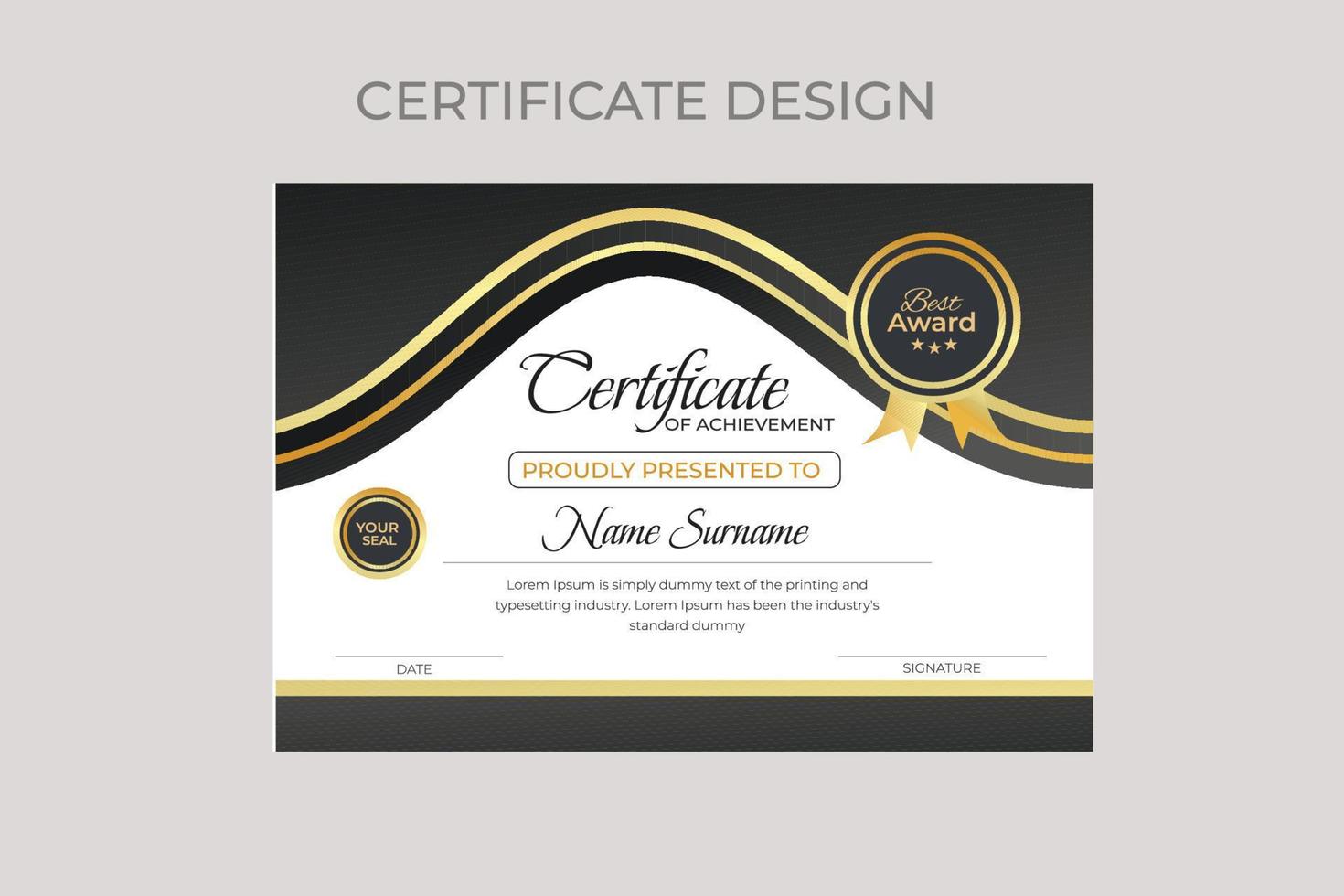 Modern Certificate Template vector