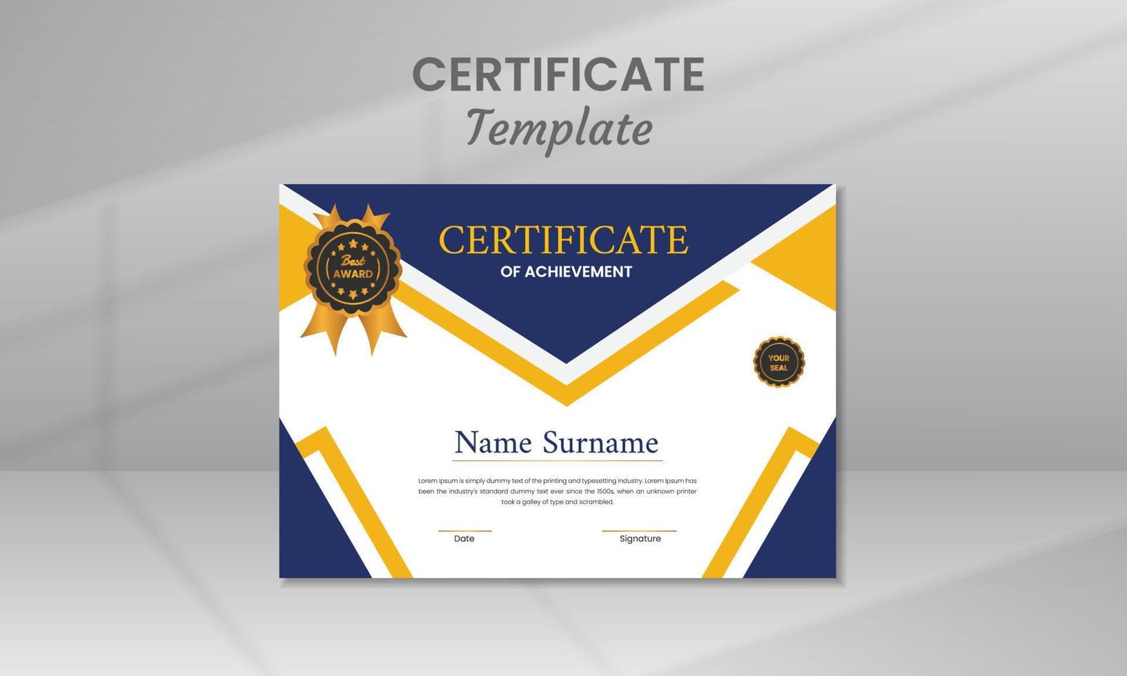 Modern Certificate Template vector