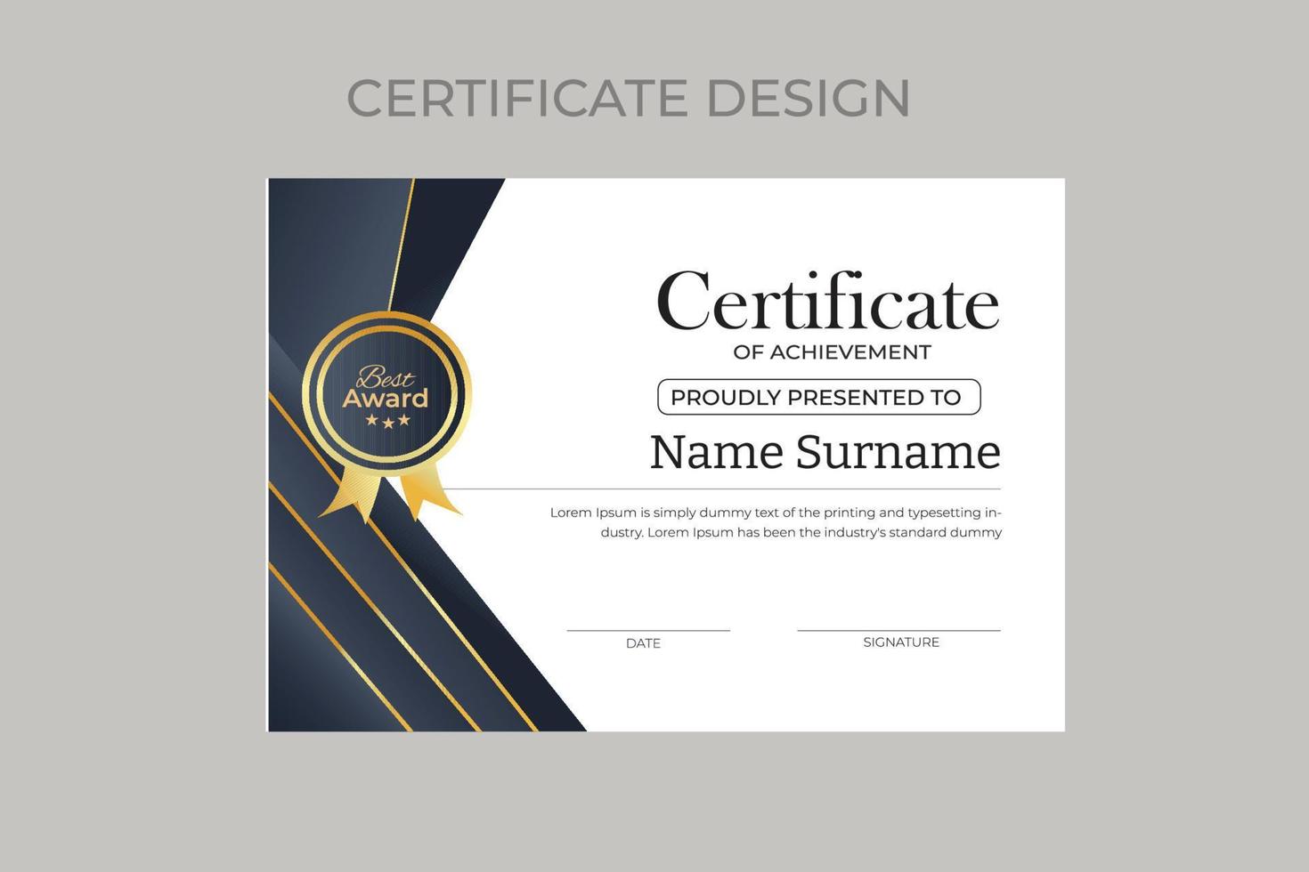 Modern Certificate Template vector