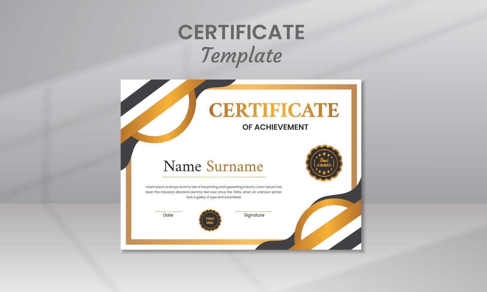 Modern Certificate Template vector