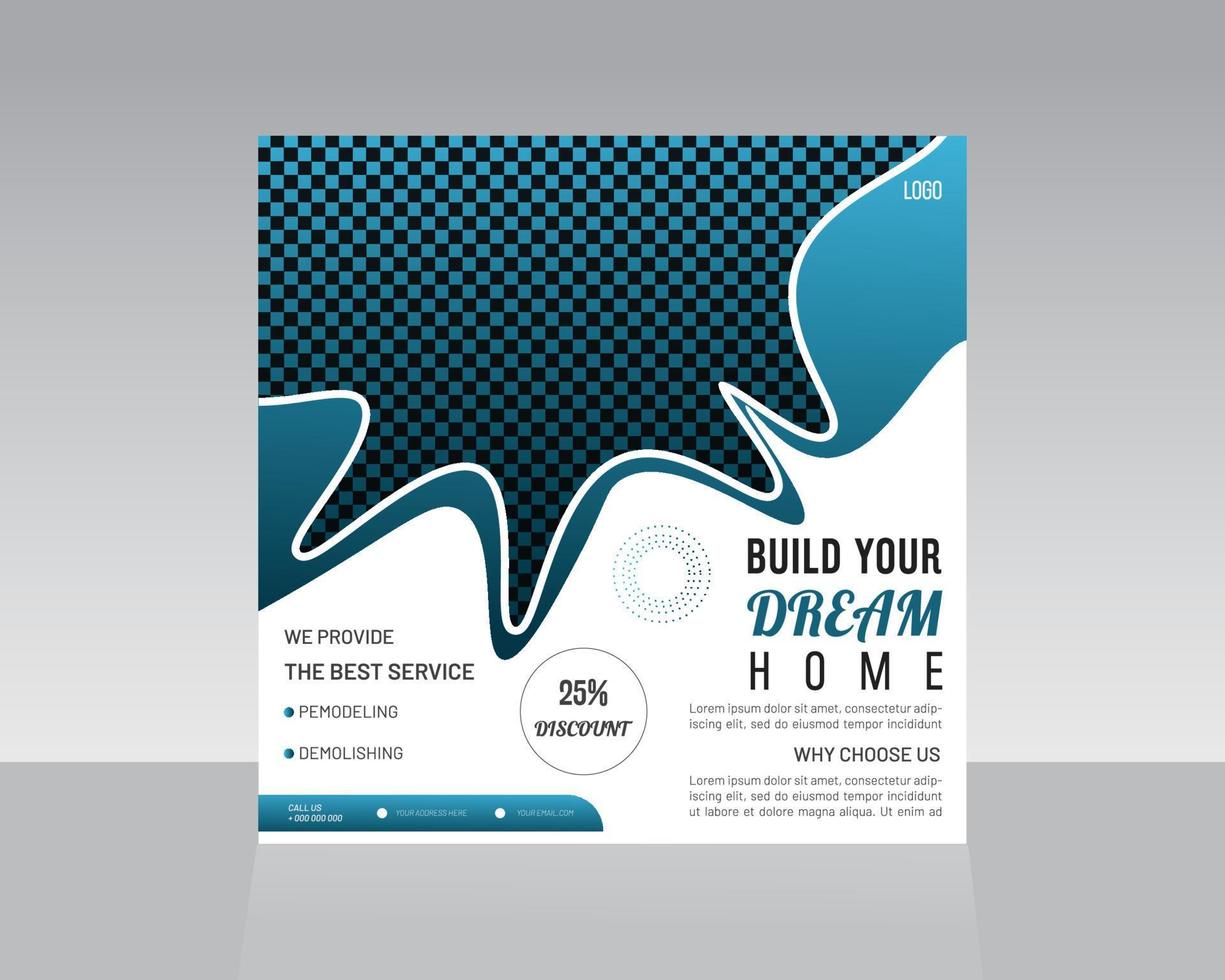Trendy Social Media Post Template vector