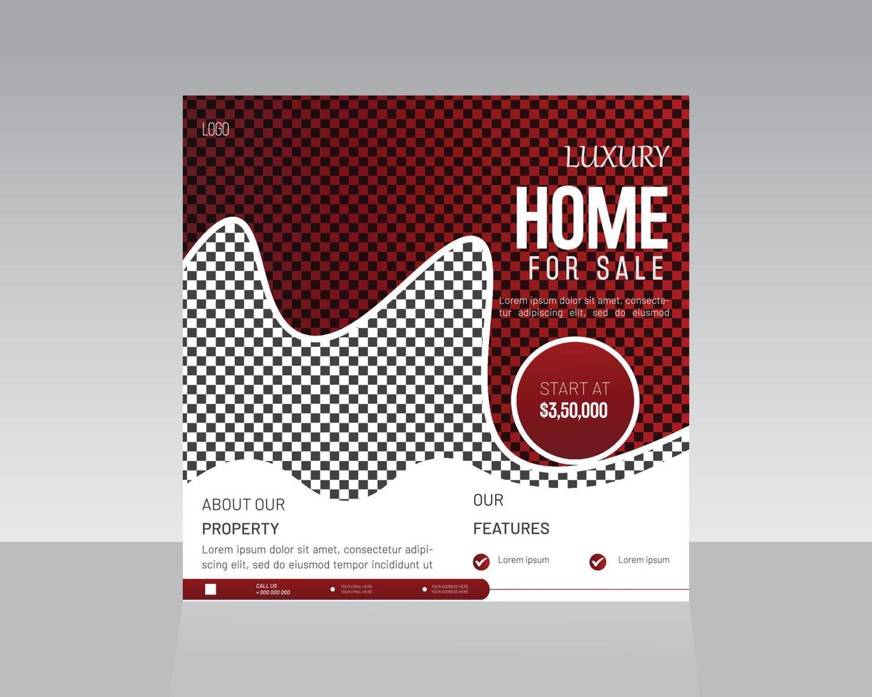 Trendy Social Media Post Template vector