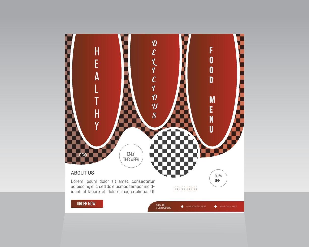 Trendy Social Media Post Template vector