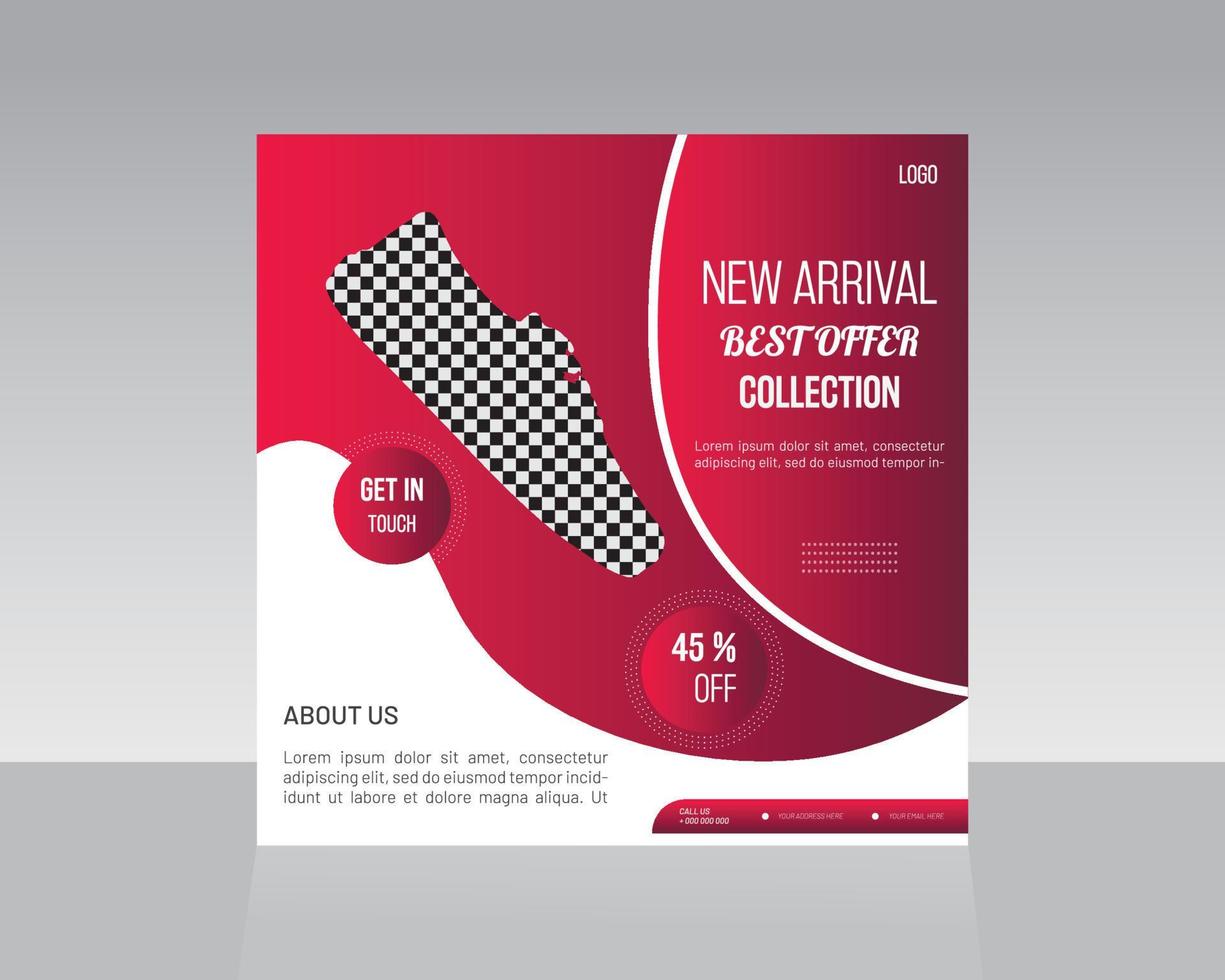 Trendy Social Media Post Template vector