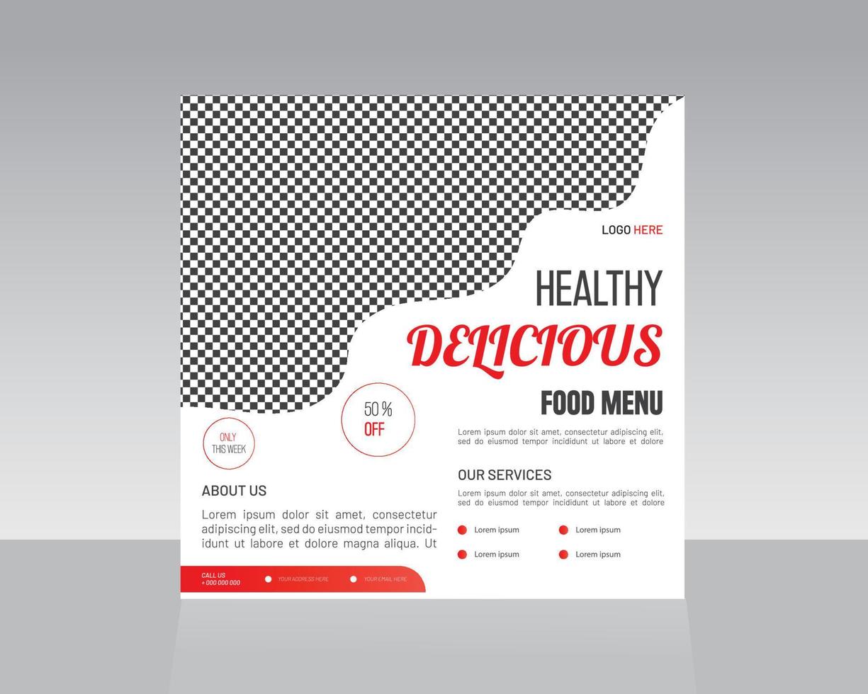 Trendy Social Media Post Template vector