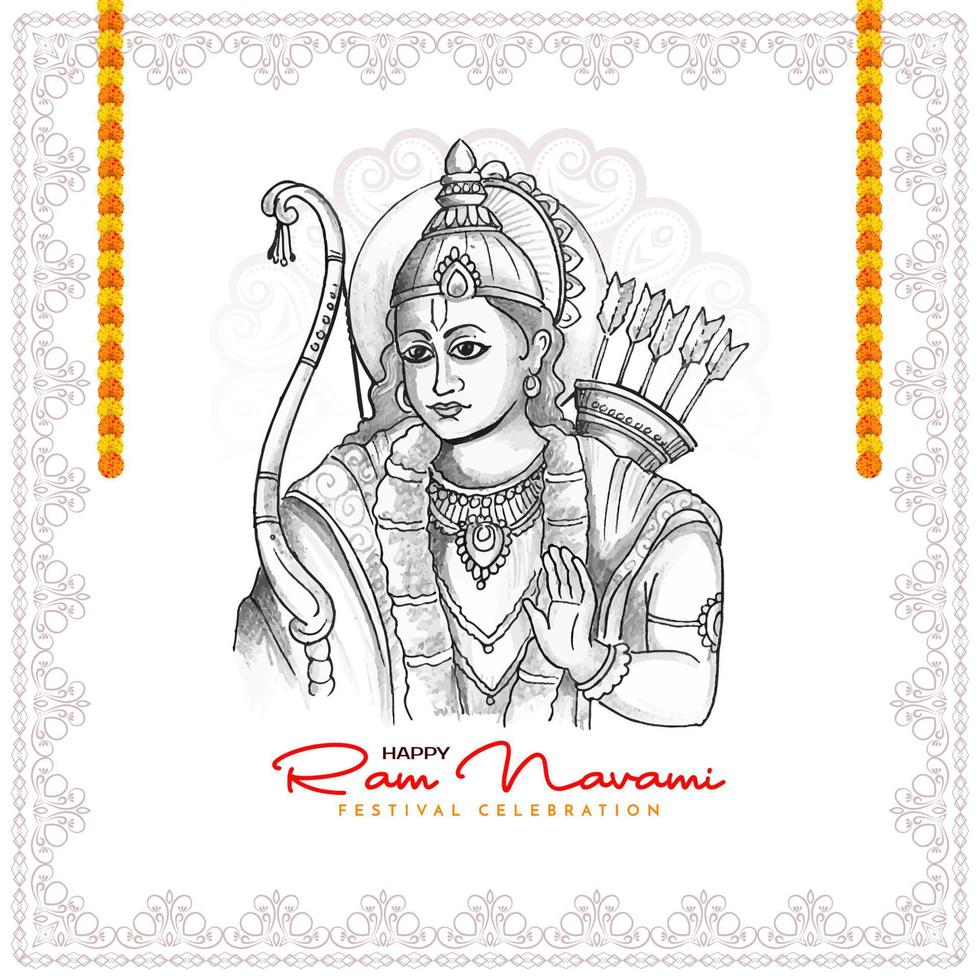 contento RAM navami festival tradicional celebracion antecedentes diseño vector