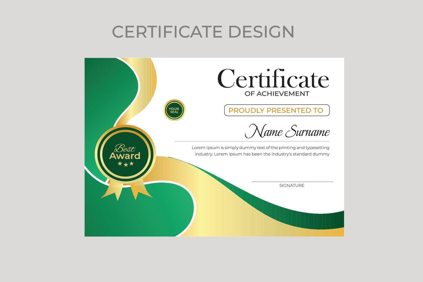 Modern Certificate Template vector