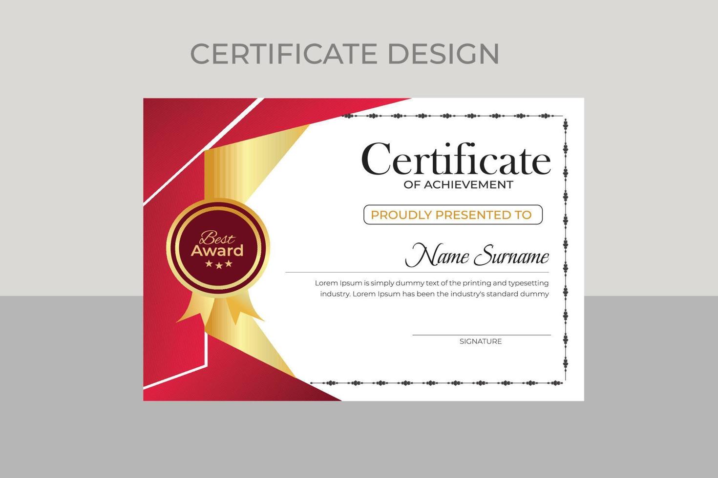 Modern Certificate Template vector