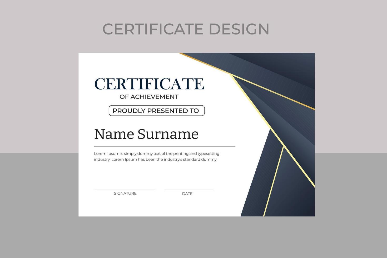 Modern Certificate Template vector