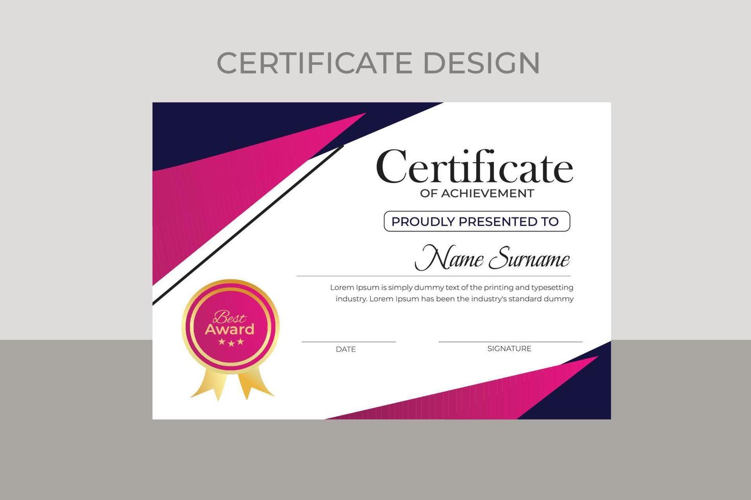 Modern Certificate Template vector