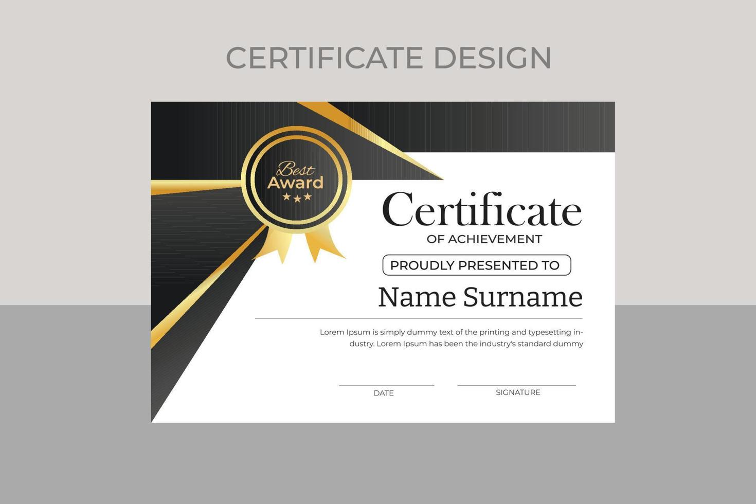 Modern Certificate Template vector