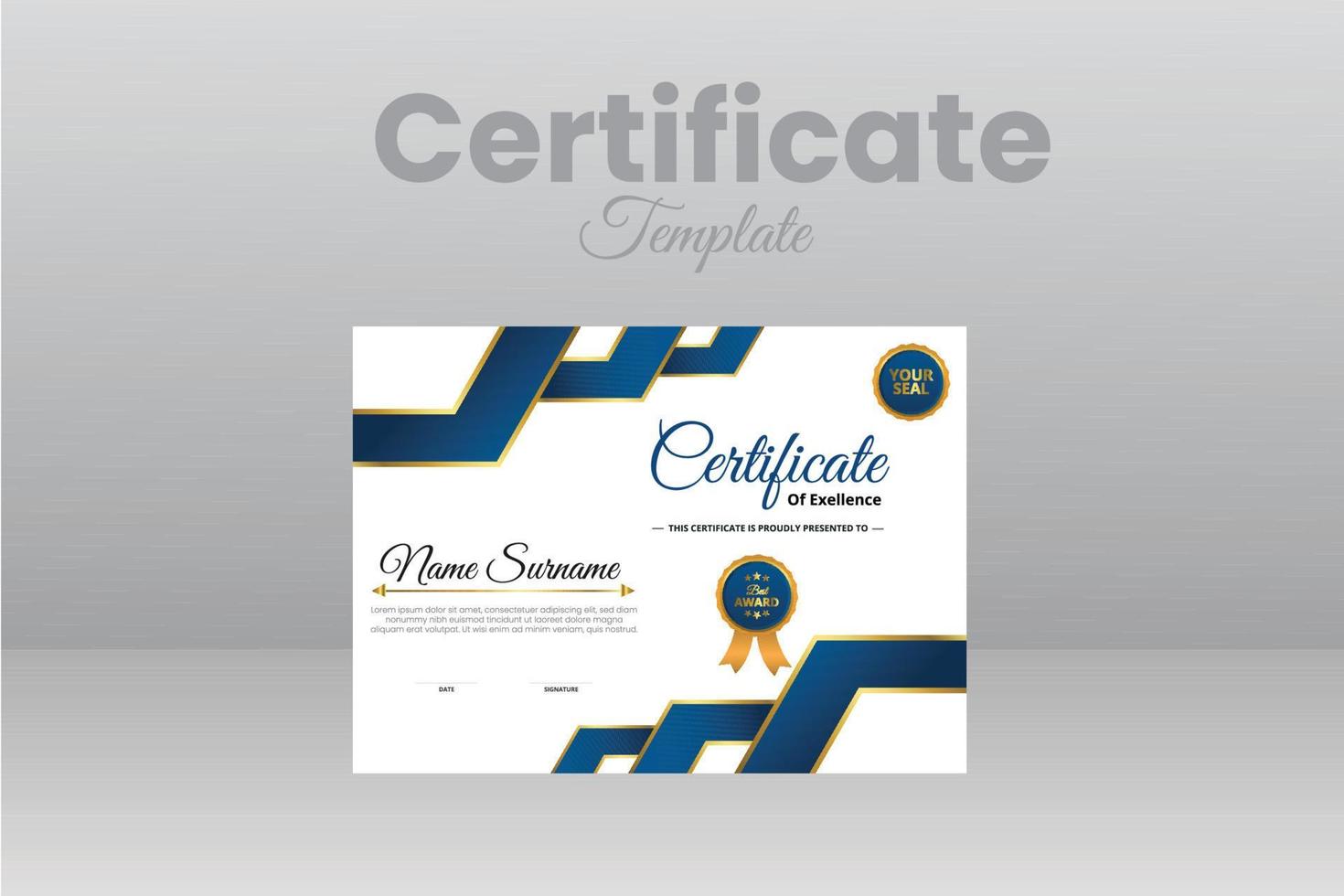 Modern Certificate Template vector