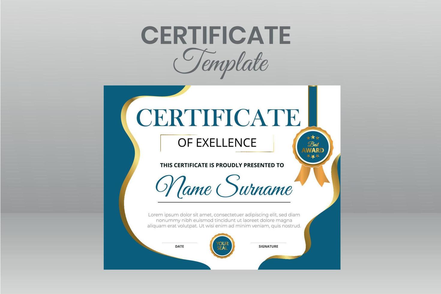 Modern Certificate Template vector