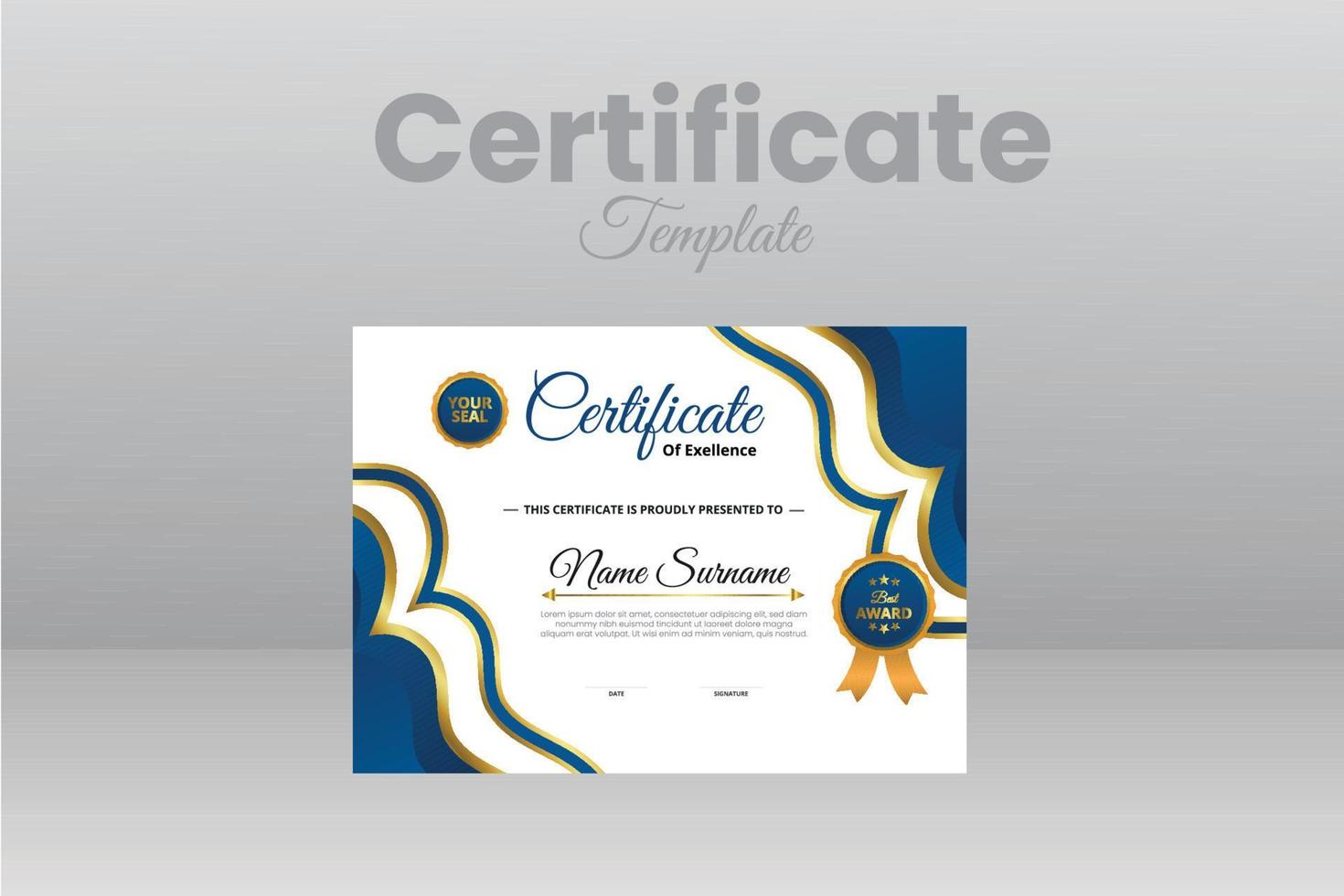 Modern Certificate Template vector