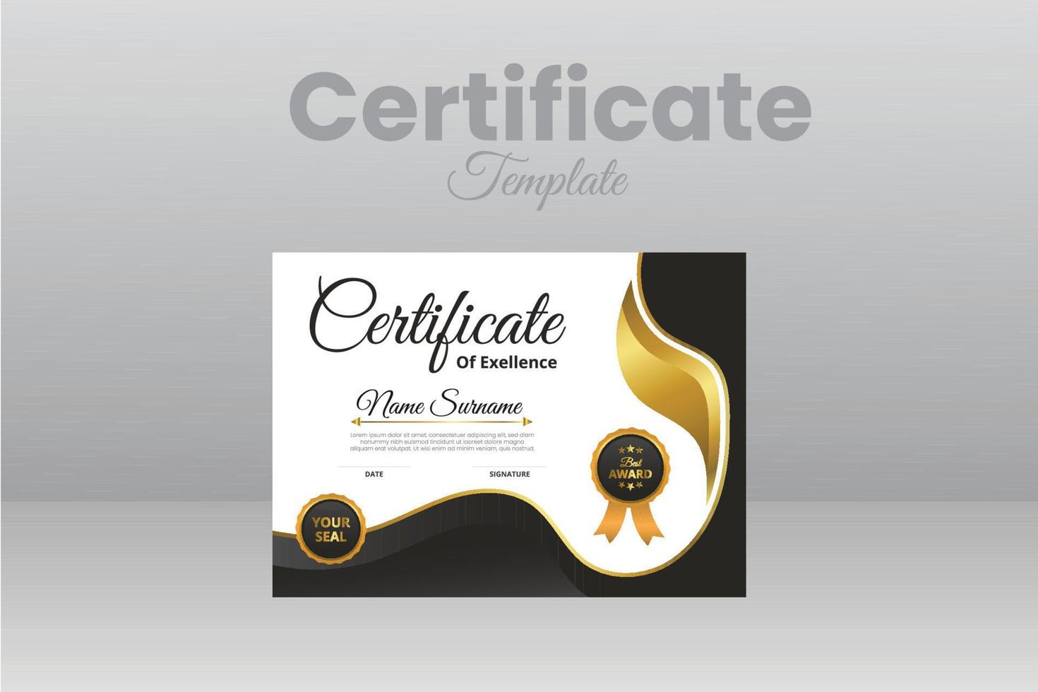 Modern Certificate Template vector
