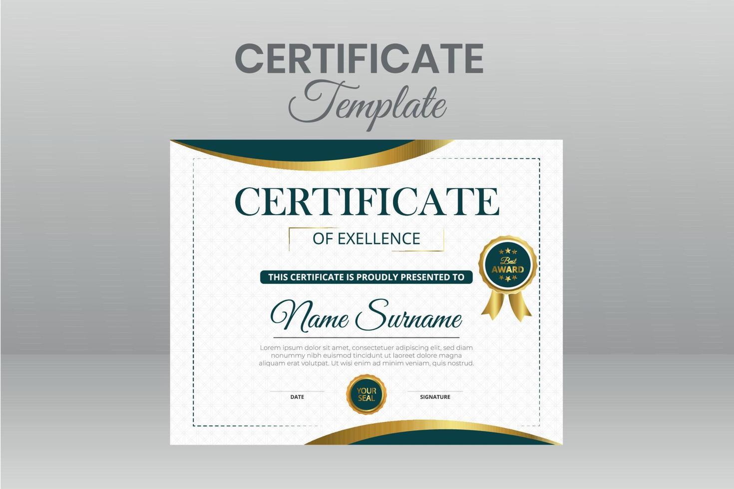 Modern Certificate Template vector