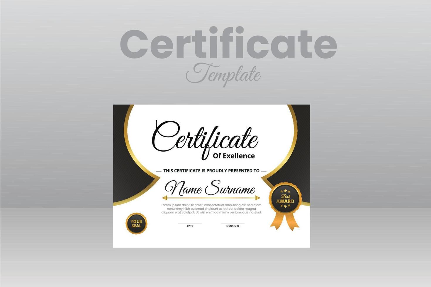 Modern Certificate Template vector