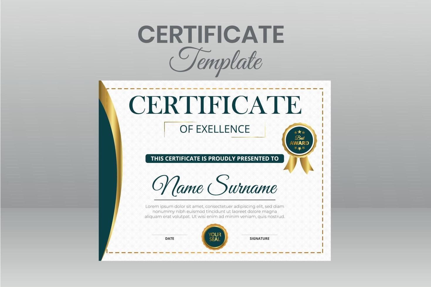 Modern Certificate Template vector